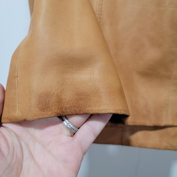 Tory Burch Limited Edition Light Brown Soft Leather Jacket Size 4 - Picture 4 of 12